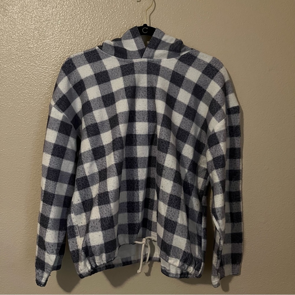 Flamingo Sportwear - Plaid Hoodie for Women - Size M
